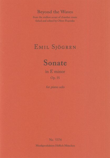 Sonate In E Minor, Op. 35 : For Piano Solo.