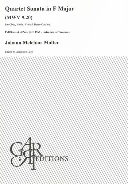 Quartet Sonata In F Major, MWV 9.20 : For Oboe, Violin, Viola and Continuo / Ed. Alejandro Garri.