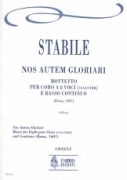 Nos Autem Gloriari : Motet For 8-Part Choir and Continuo (Rome, 1607) / edited by Salvatore Villani.