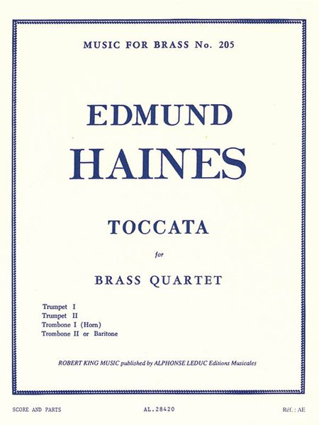Toccata : For Brass Quartet.