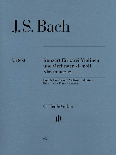 Concerto In D Minor, BWV 1043 : For 2 Violins and Orchestra - Piano reduction.