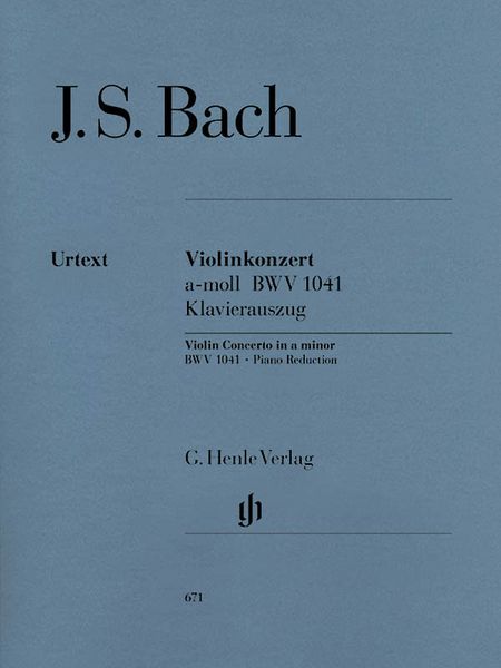 Concerto In A Minor, BWV 1041 : For Violin and Orchestra - Piano reduction.