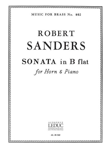 Sonata In B Flat : For Horn and Piano.
