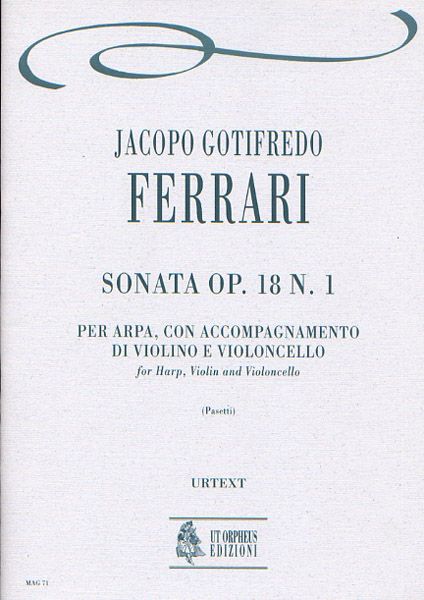 Sonata, Op. 18 No. 1 : For Harp, Violin and Cello / edited by Anna Pasetti.