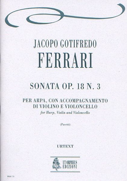 Sonata, Op. 18 No. 3 : For Harp, Violin and Cello / edited by Anna Pasetti.