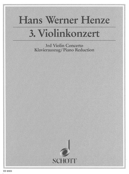 3. Violinkonzert - 3rd Violin Concerto (1997) / Klavierauszug von Olga Kroupova.