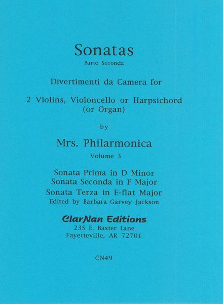 Divertimenti Da Camera For 2 Violins, Violoncello Or Harpsichord (Or Organ).