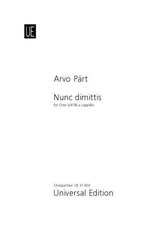 Nunc Dimittis (Lukas 2, 29-32) : Für Chor (SATB) A Cappella (2001).