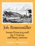 Sonata Prima In G-Moll : Für 2 Violinen und Basso Continuo / edited by Yvonne Morgan.
