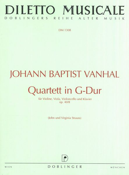 Quartett In G-Dur : Für Violine, Viola, Violoncello und Klavier, Op. 40/2.