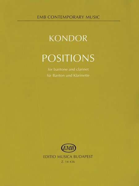 Positions : For Baritone And Clarinet (1998).