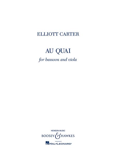 Au Quai : For Bassoon And Viola (2002).