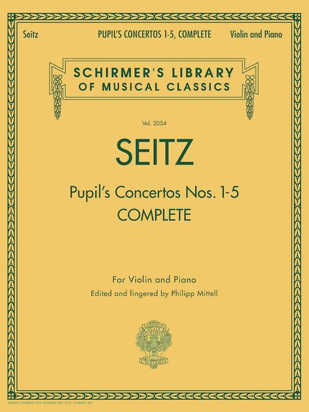 Pupil's Concertos Nos. 1-5, Complete : For Violin and Piano / edited by Philipp Mittell.
