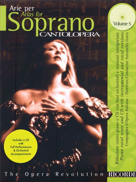 Arias For Soprano, Vol. 5 : Vocal Score and CD With Orchestral Accompaniment.