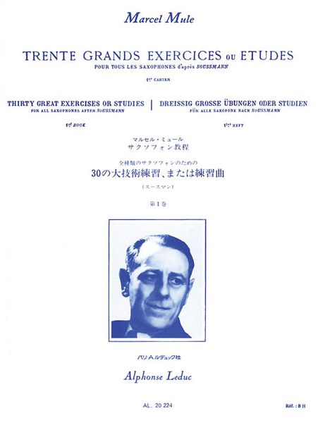 30 Grands Exercices Ou Etudes D'apres Soussman, Vol. 1 : For Saxophone.