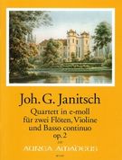 Quartet In E-Moll, Op. 2 : Für Zwei Flöten, Violine Und Basso Continuo. / Edited By Yvonne Morgan.