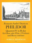 Quartett IV In B-Dur : Für Oboe Oder Flöte, 2 Violinen Und Basso Continuo / Edited By Yvonne Morgan.