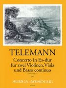 Concerto In Es-Dur (TWV 43:Es1) : Für 2 Violinen, Viola und Basso Continuo / Ed. Bernhard Päuler.