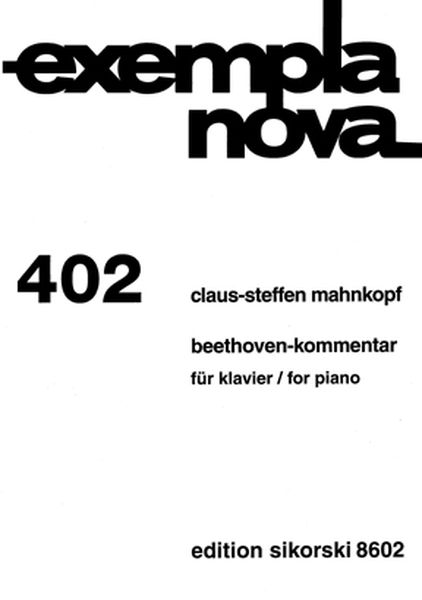 Beethoven-Kommentar : For Piano (2004).