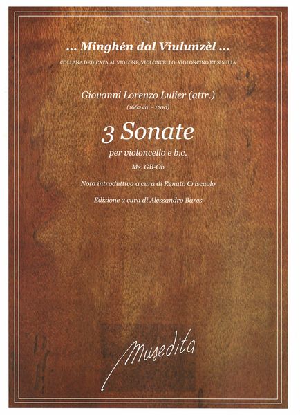 3 Sonate Per Violone E B. C.; Sonata Per Violino, Violoncino E B. C. / edited by Alessandro Bares.