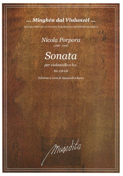 Sonata In Fa Maggiore : Per Violoncello E Basso Continuo / edited by Alessandro Bares.