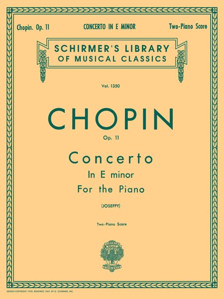Concerto No. 1 In E Minor, Op. 11 For Piano - reduction For 2 Pianos.