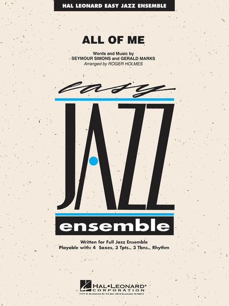 All Of Me : For Easy Jazz Ensemble.