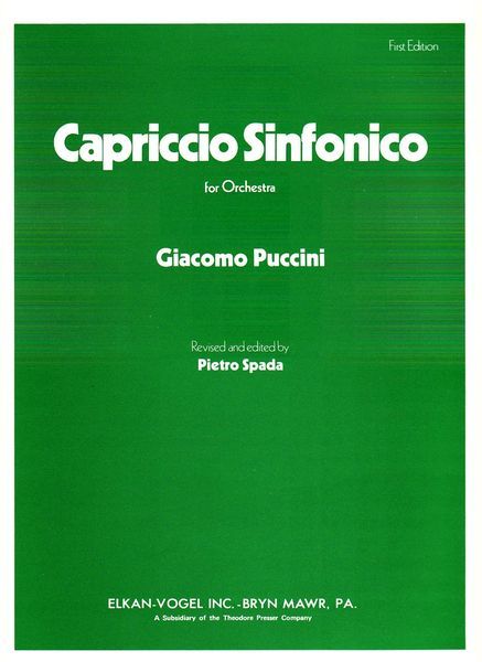Capriccio Sinfonico : For Orchestra / edited by Pietro Spada.