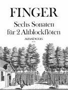 Six Sonatas : For Two Treble Recorders (Flutes, Oboes, Violins), Op. 2.