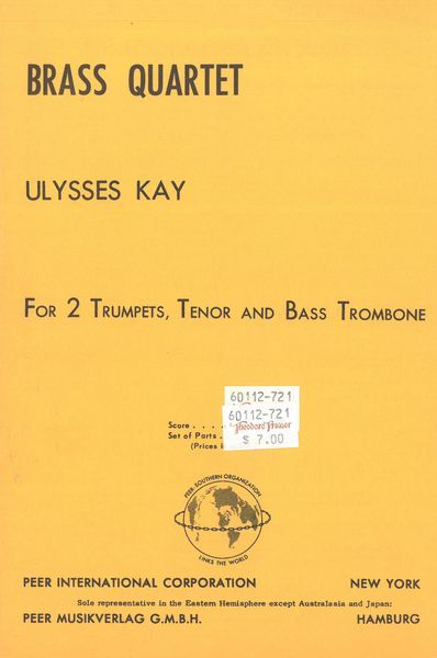 Brass Quartet : For Two Trumpets and Two Trombones.