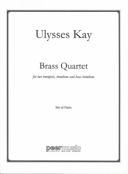 Brass Quartet : For Two Trumpets and Two Trombones.