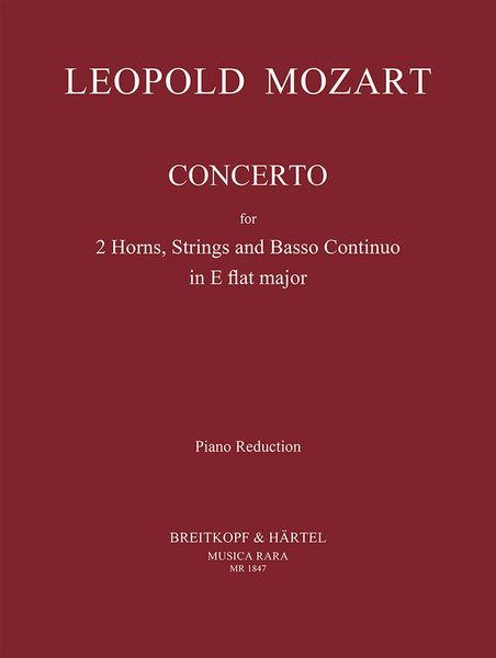 Concertoin E Flat Major : For 2 Horns and Piano / edited by W. Blackwell and Robert P. Block.