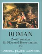 Zwölf Sonaten : Für Flöte und Basso Continuo - Band I, Sonaten 1-3 / Ed. Harry Joelson.