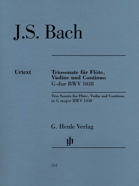 Triosonate G-Dur, BWV 1038 : Für Flöte, Violine und Continuo / edited by Peter Wollny.