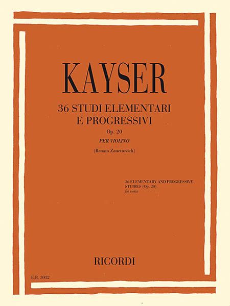 36 Studi Elementari E Progressivi, Op. 20 : Per Violino / edited by Renato Zanettovich.