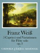 5 Capricci and Variations Op. 3 : For Solo Flute.