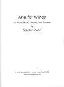 Aria For Winds : For Flute, Oboe, Clarinet and Bassoon.