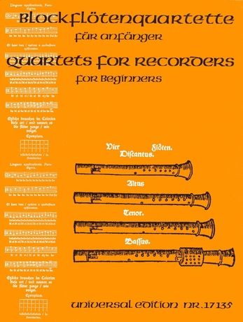 Quartets For Recorders : For Beginners.
