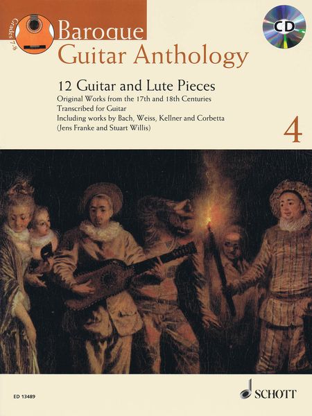 Baroque Guitar Anthology, Vol. 4 : 12 Guitar and Lute Pieces / Ed. Jens Franke and Stuart Willis.