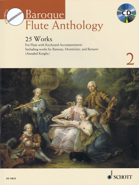 Baroque Flute Anthology 2 : 25 Works For Flute With Keyboard Accompaniment / Ed. Annabel Knight.