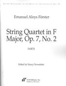 String Quartet In F Major, Op. 7 No. 2 / edited by Nancy November.