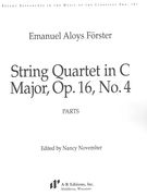 String Quartet In C Major, Op. 16, No. 4 / edited by Nancy November.