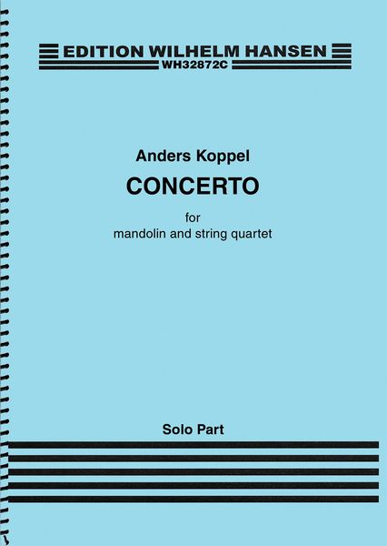 Concerto : For Mandolin and String Quartet (2016) - Solo Mandolin Part.