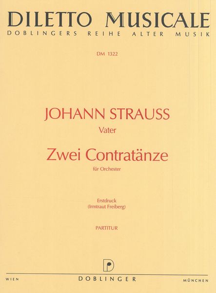 Contredances : Für Orchester, Erstdruck.