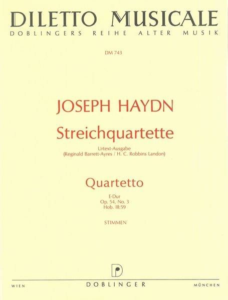 Streichquartett E-Dur Hob. III:59 Op. 54/3.