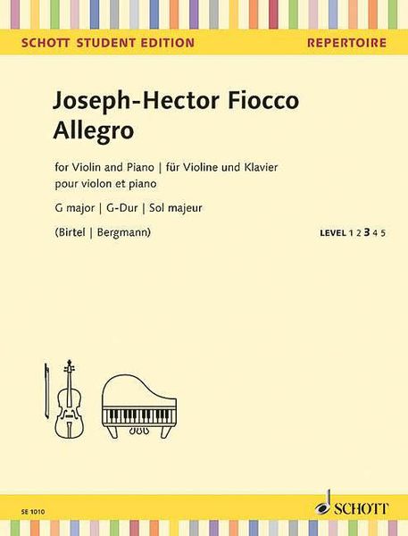 Allegro In G Major : For Violin and Piano / edited by Wolfgang Birtel.