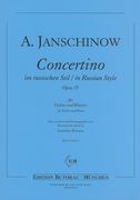 Concertino Im Russischen Stil, Op. 35 : Für Violine und Klavier / edited by Tomislav Butorac.