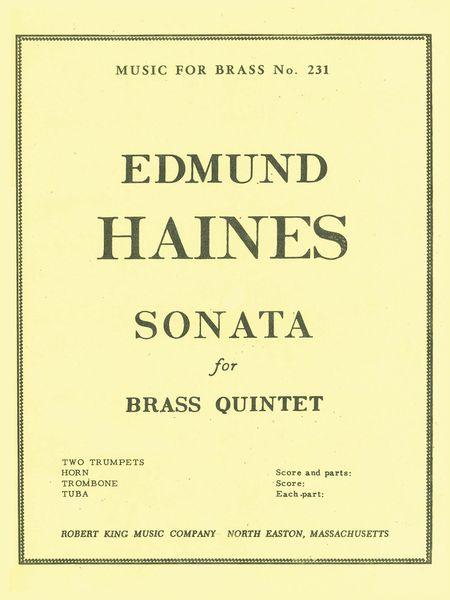 Sonatas For Brass Quintet.