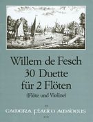 30 Duette : Für 2 Flöten (Flöte und Violine).