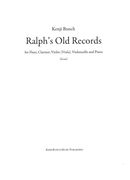 Ralph's Old Records : For Flute, Clarinet, Violin (Viola), Violoncello and Piano.